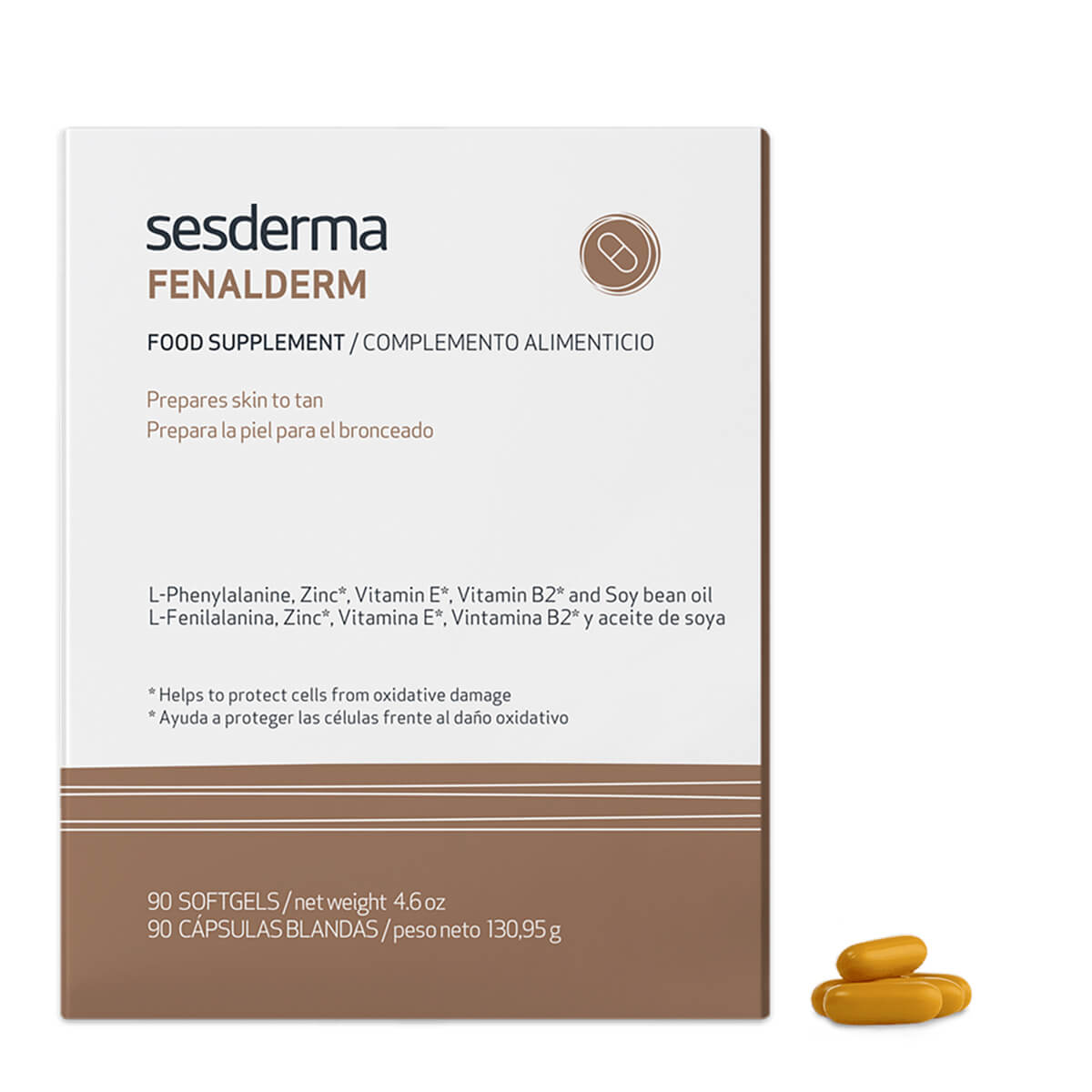 

Fenalderm от пигментных пятен, для защиты от солнца, 90 капсул, Sesderma, годен до 09.2025