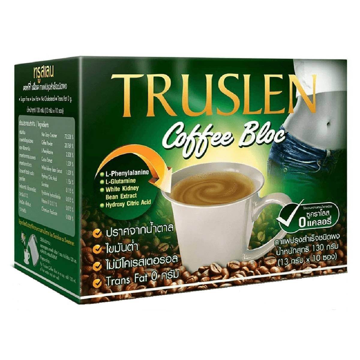 Напиток кофейный растворимый Plus Green Coffee Bean, 10 саше по 16 гр, TRUSLEN