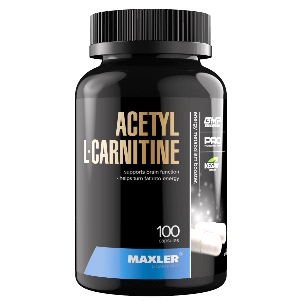 

Ацетил L-карнитин (Acetyl L-Carnitine), 100 капсул, MAXLER