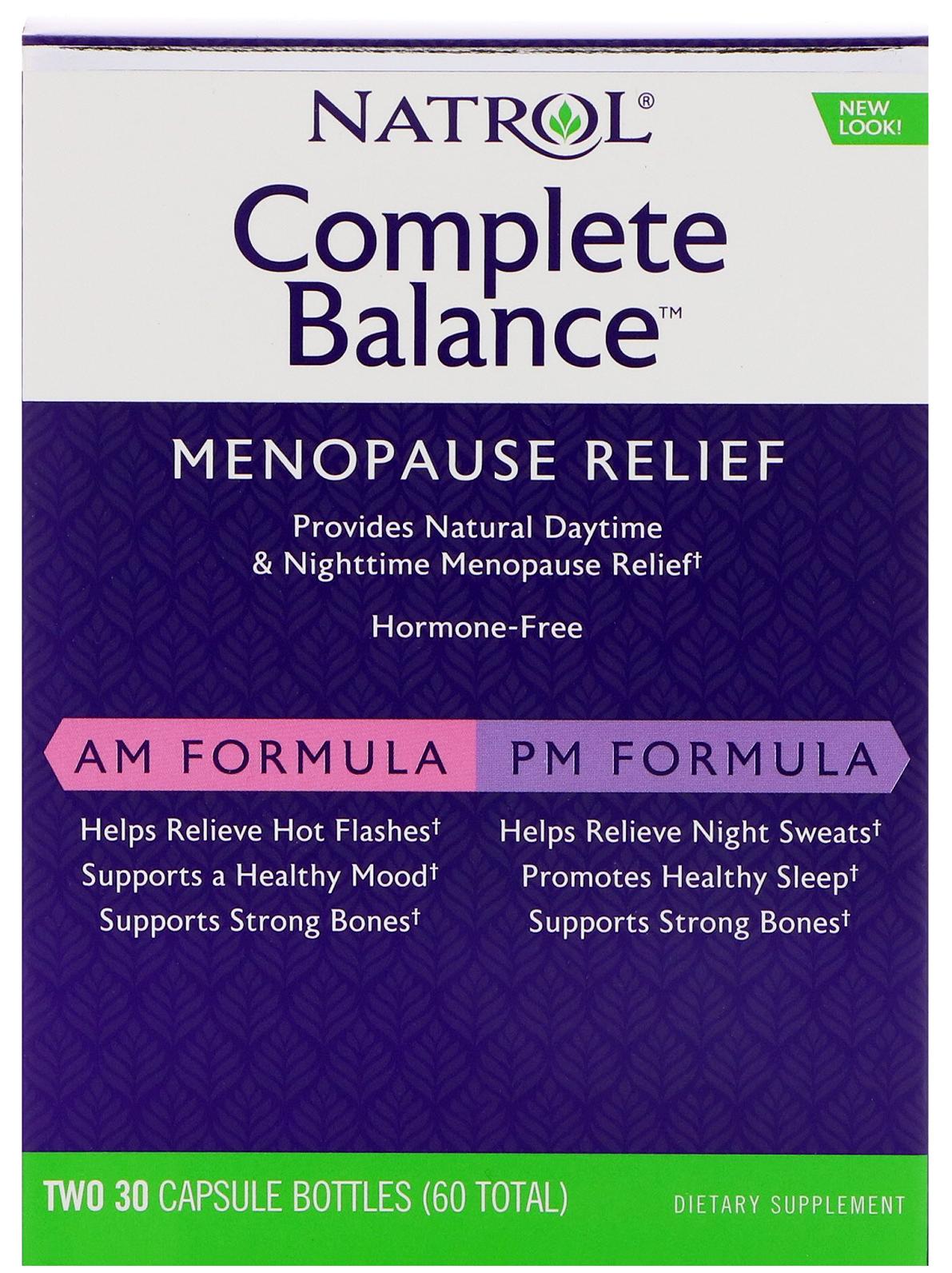 

Complete Balance for menopause, AP/PM, 60 капсул, Natrol