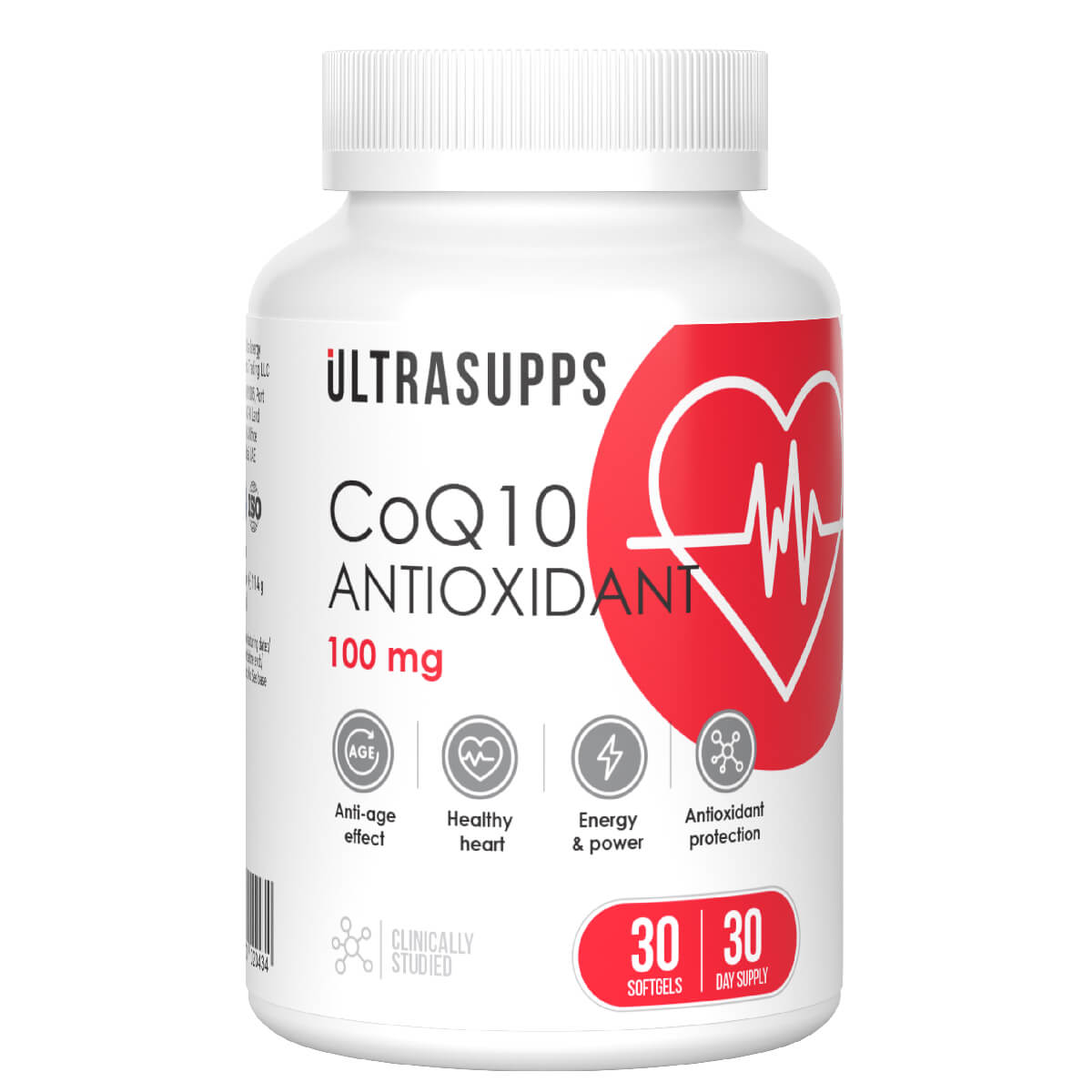 

Коэнзим Q10 100 мг, 30 капсул, Ultrasupps