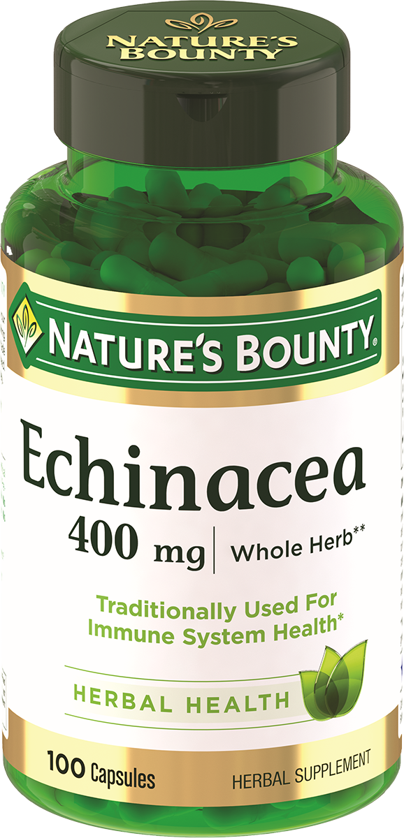 Натуральная эхинацея, 400 мг, 100 капсул, Natures Bounty