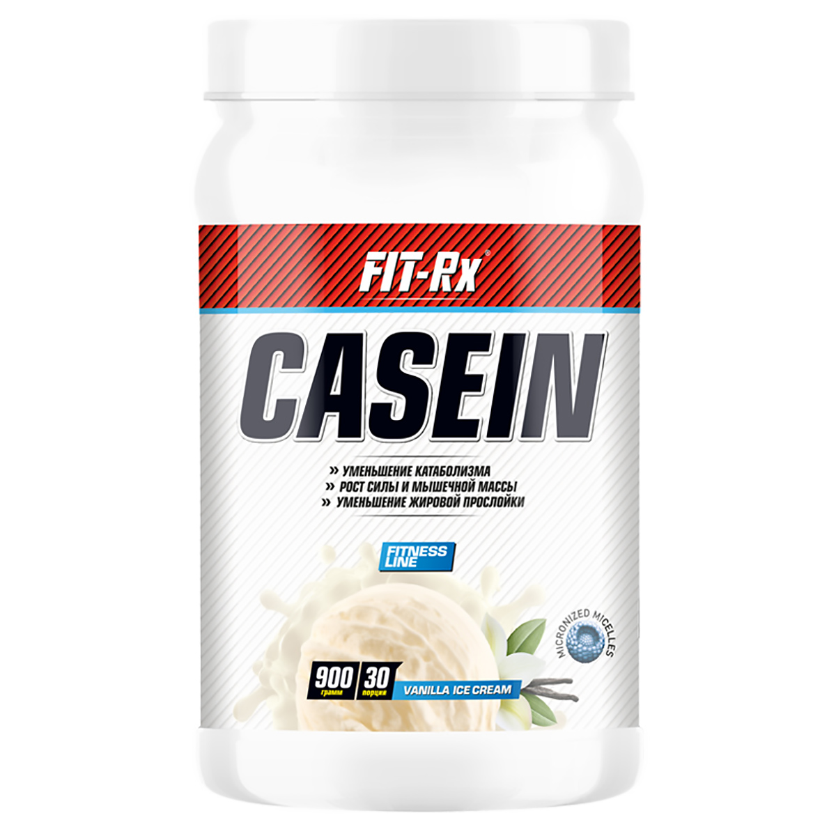 Casein, вкус ванильное мороженое,  900 г, Fit-Rx