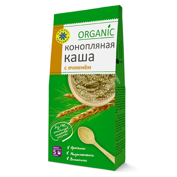 

Каша конопляная с ячменём, 250 гр, Компас Здоровья