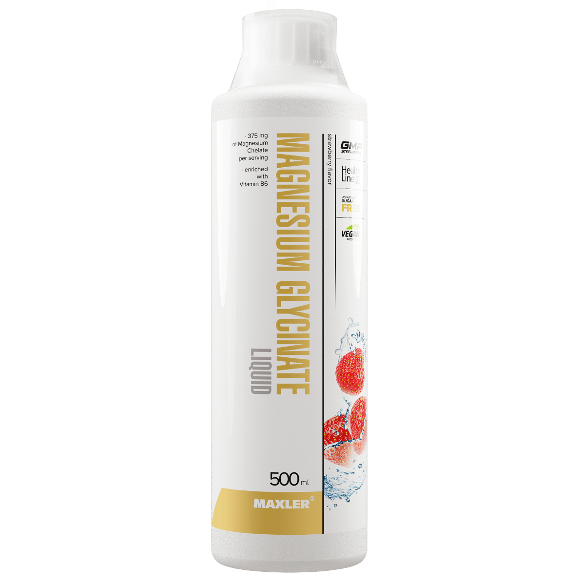 

Магний глицинат, вкус Клубника, 500 мл, MAXLER