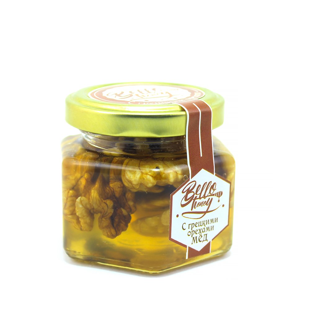 Грецкий орех в меду, 120 мл, BelloHoney