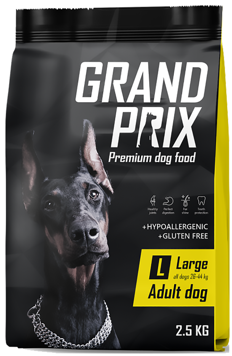 Сухой корм для взрослых собак крупных пород GRAND PRIX Large Adult, 2.5 кг, GRAND PRIX