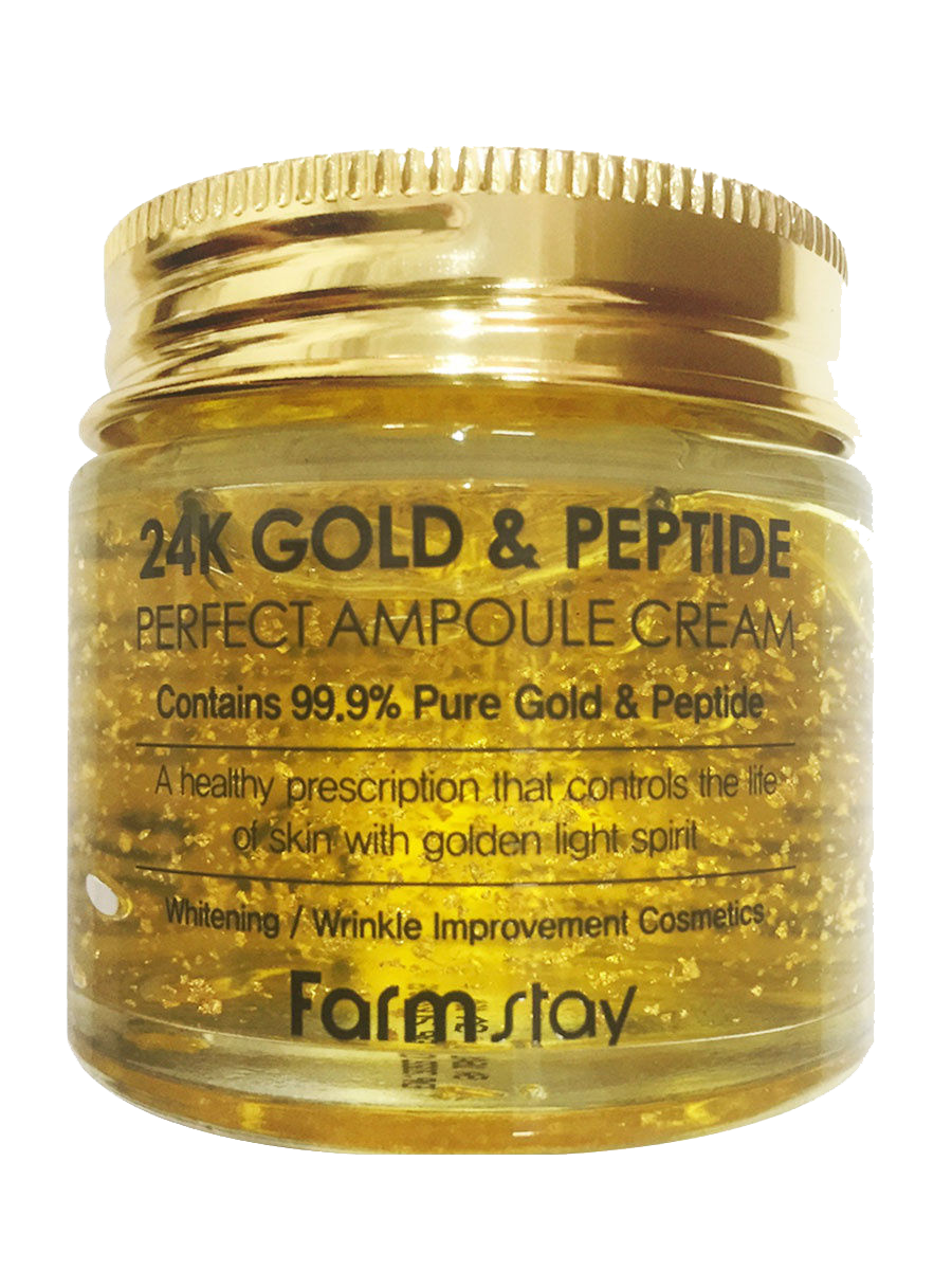 Ампульный крем 24K Gold  Peptide с золотом и пептидами, 80 мл, FarmStay