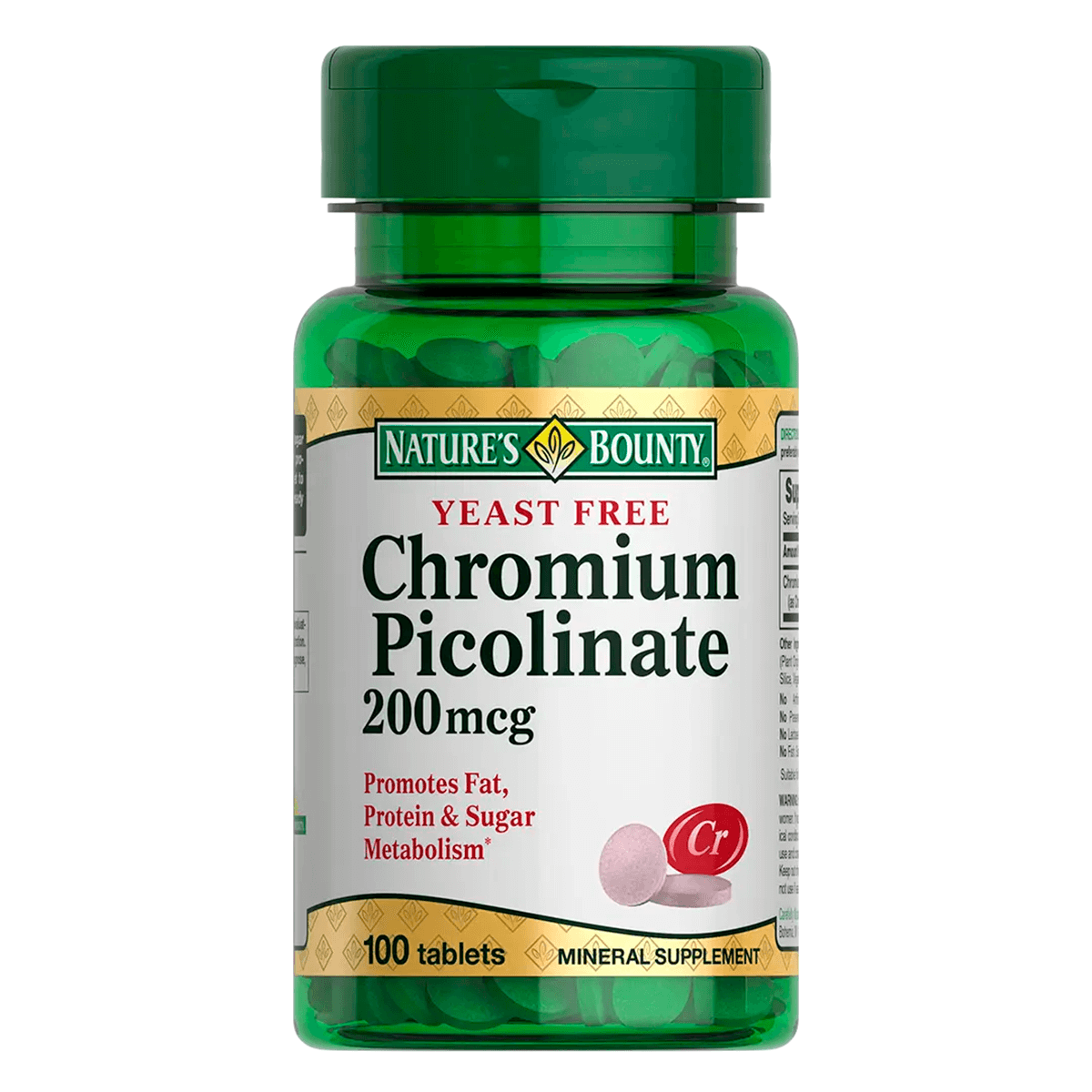 

Бездрожжевой пиколинат хрома, 100 таблеток, Nature's Bounty