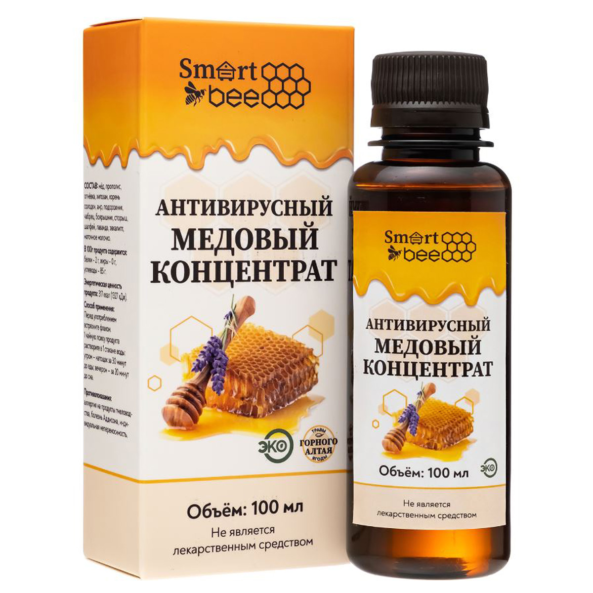 

Антивирусный медовый концентрат 100 мл, Smart Bee