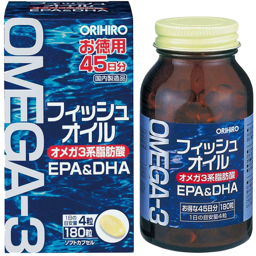 

Омега-3, 180 капсул, ORIHIRO