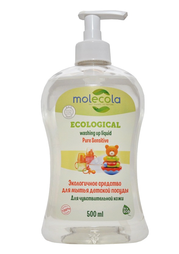 Купить Экологическое средство для мытья детской посуды Pure Sensitive, 500 мл, Molecola