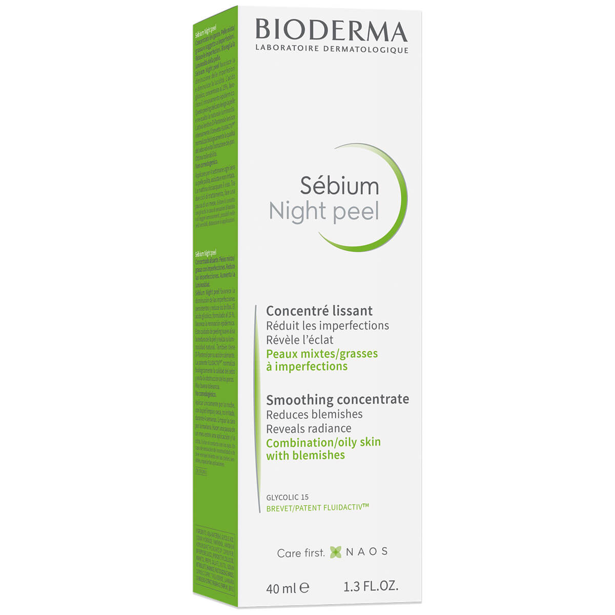 Sebium Night Peel Ночной пилинг для лица отшелушивающий с 15 % гликолевой кислоты, 40 мл, Bioderma - фото 1