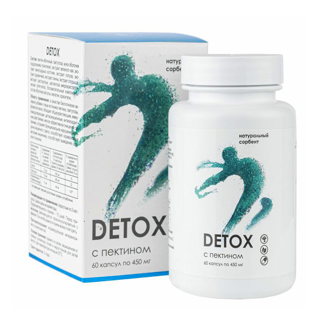 

DETOX с пектином (натуральный сорбент), 60 капсул, Алфит Плюс