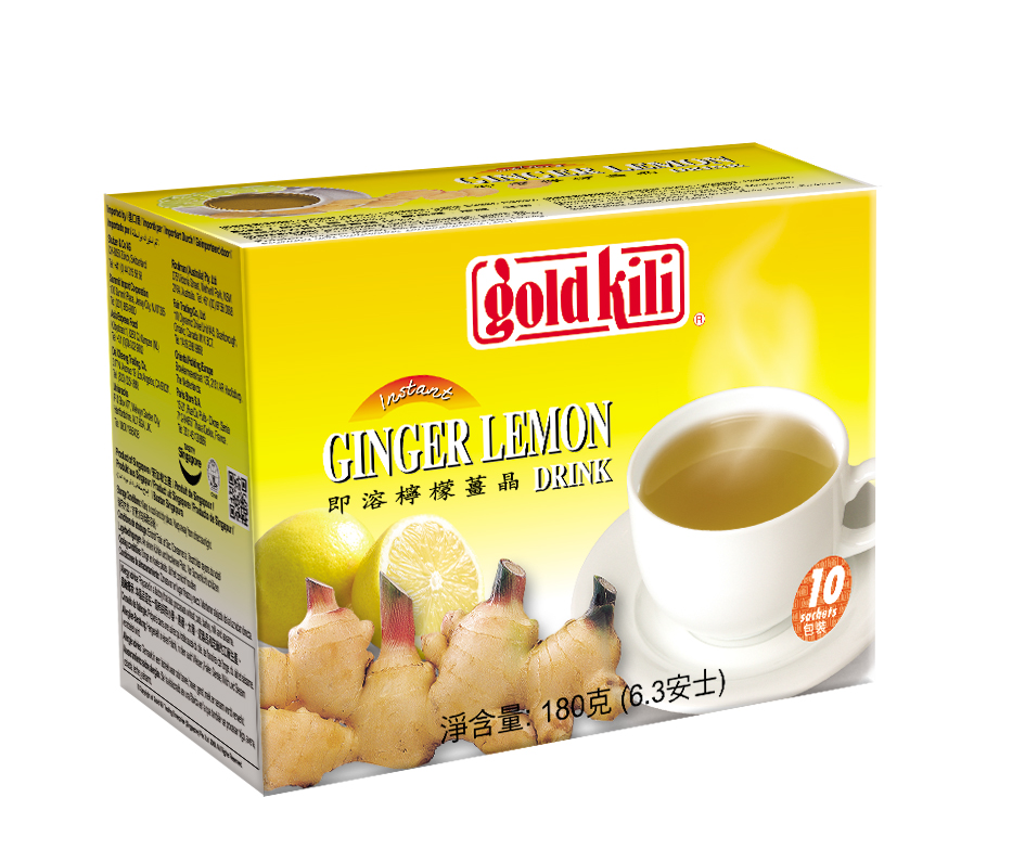 Имбирный напиток с мёдом и лимоном  быстрорастворимый, коробка 180 г, Gold Kili.