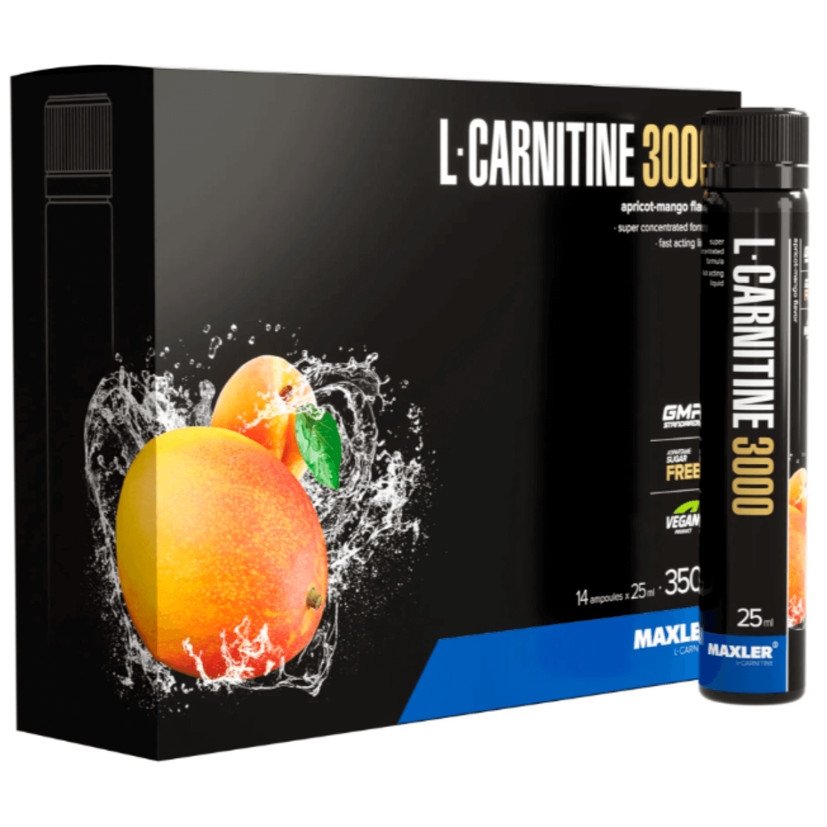 

L-Карнитин 3000, со вкусом Абрикос-манго, 14*25 мл, MAXLER