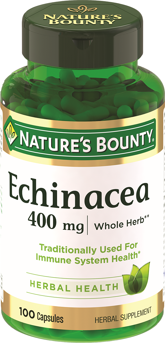 

Натуральная эхинацея, 400 мг, 100 капсул, Nature's Bounty