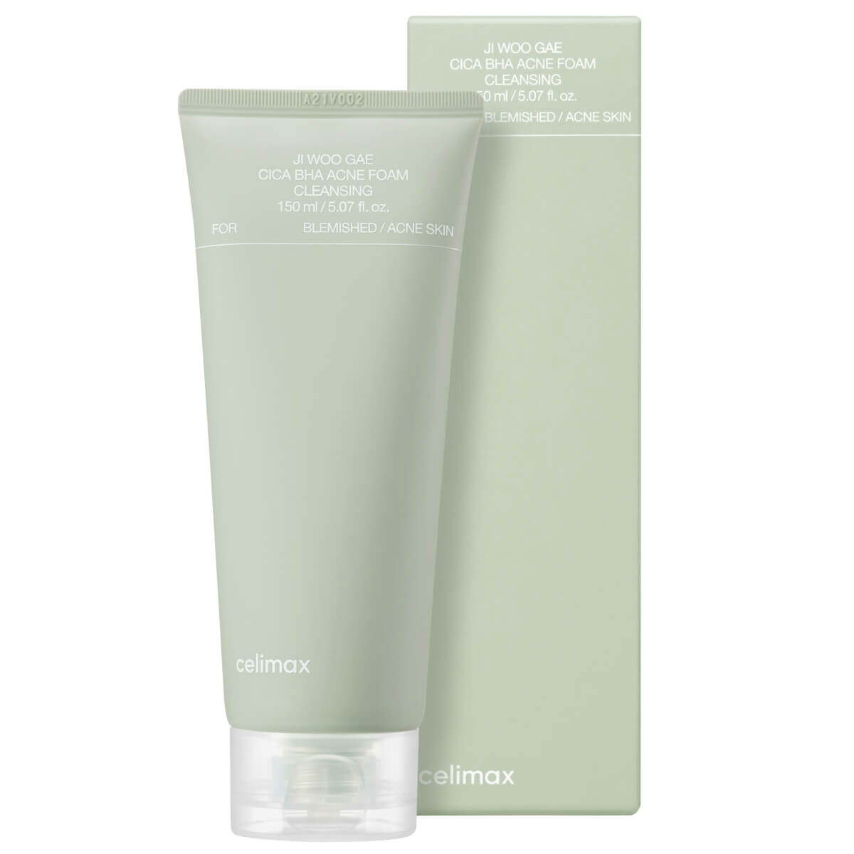 

Очищающая пенка с BHA-кислотой и центеллой Ji Woo Gae Cica BHA Acne Foam Cleansing, 150 ml, Celimax