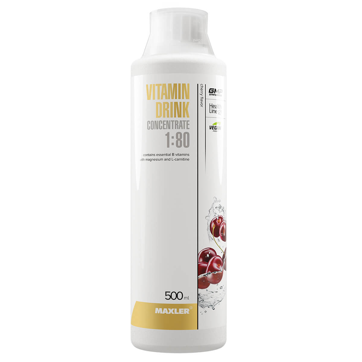 

Витаминный концентрат (В+магний+L-карнитин), вкус Вишня, 500 мл, MAXLER