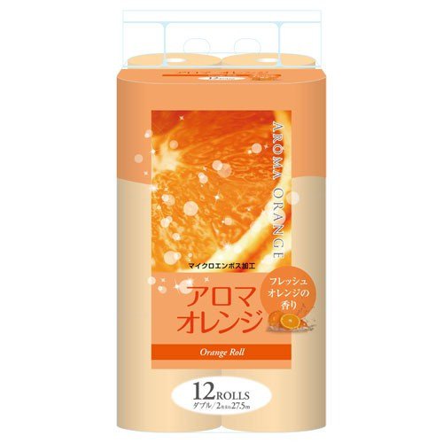 Купить Туалетная бумага двухслойная, аромат апельсина, 12 рулонов, FUJIEDA SEISHI
