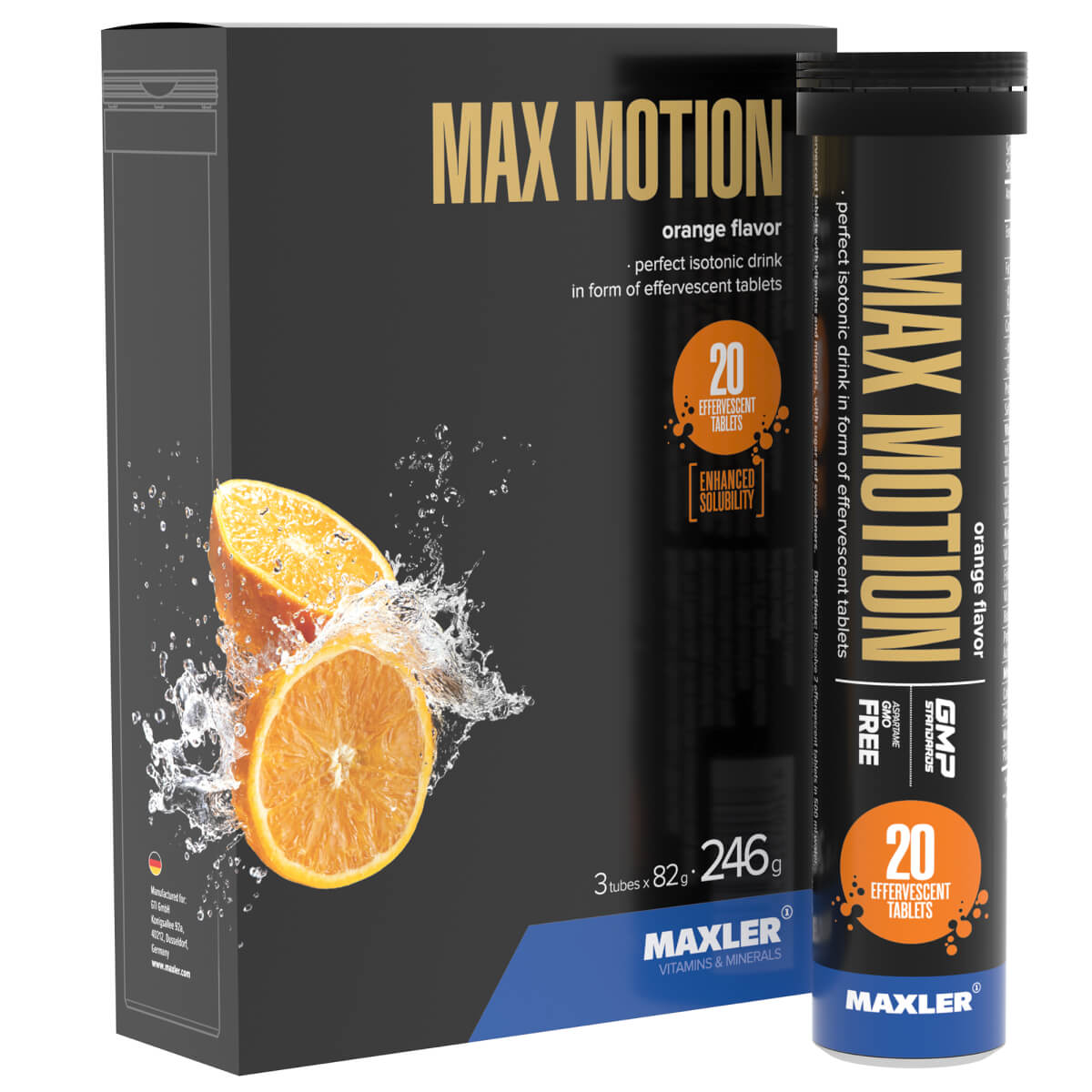 

Изотоник Max Motion, 3 тубы*20 шипучих таблеток, со вкусом Апельсин, MAXLER