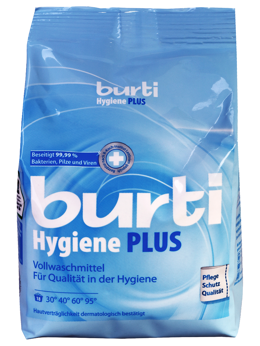 Универсальный cтиральный порошок для белого белья с дезинфицирующим эффектом 1,1 кг, BURTI Hygiene Plus - фото 1