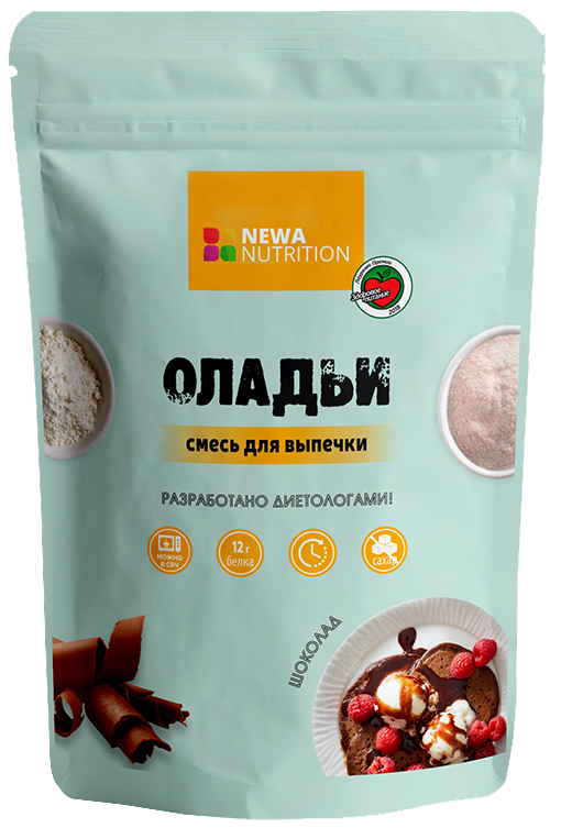 Смесь для выпечки оладий и блинов  с шоколадным вкусом, 200 гр, Newa Nutrition