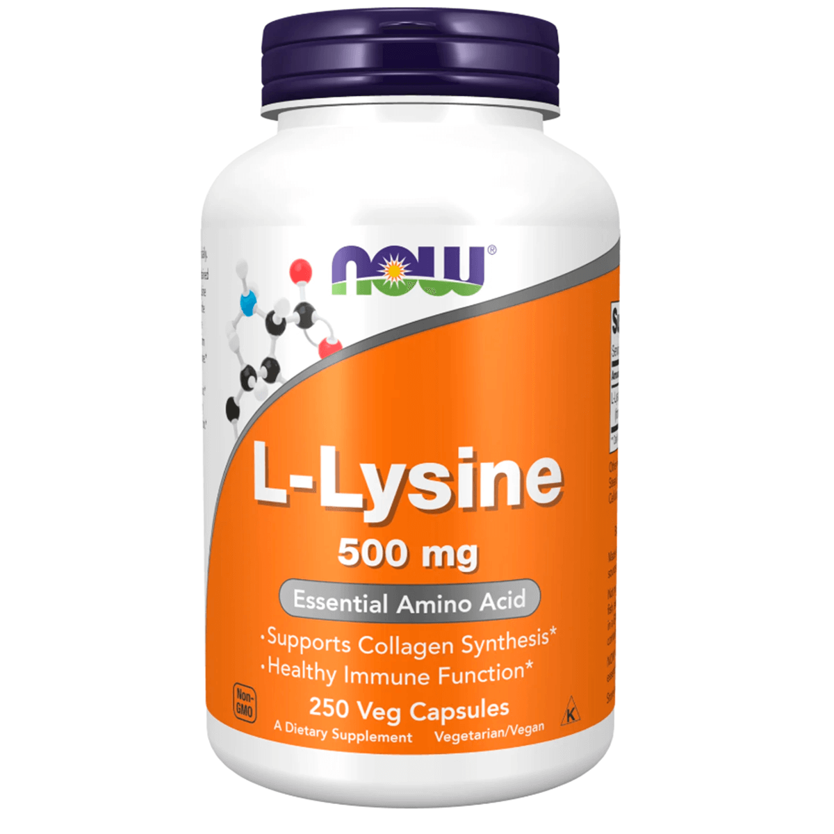 

L-лизин, 500 мг, 250 капсул, NOW