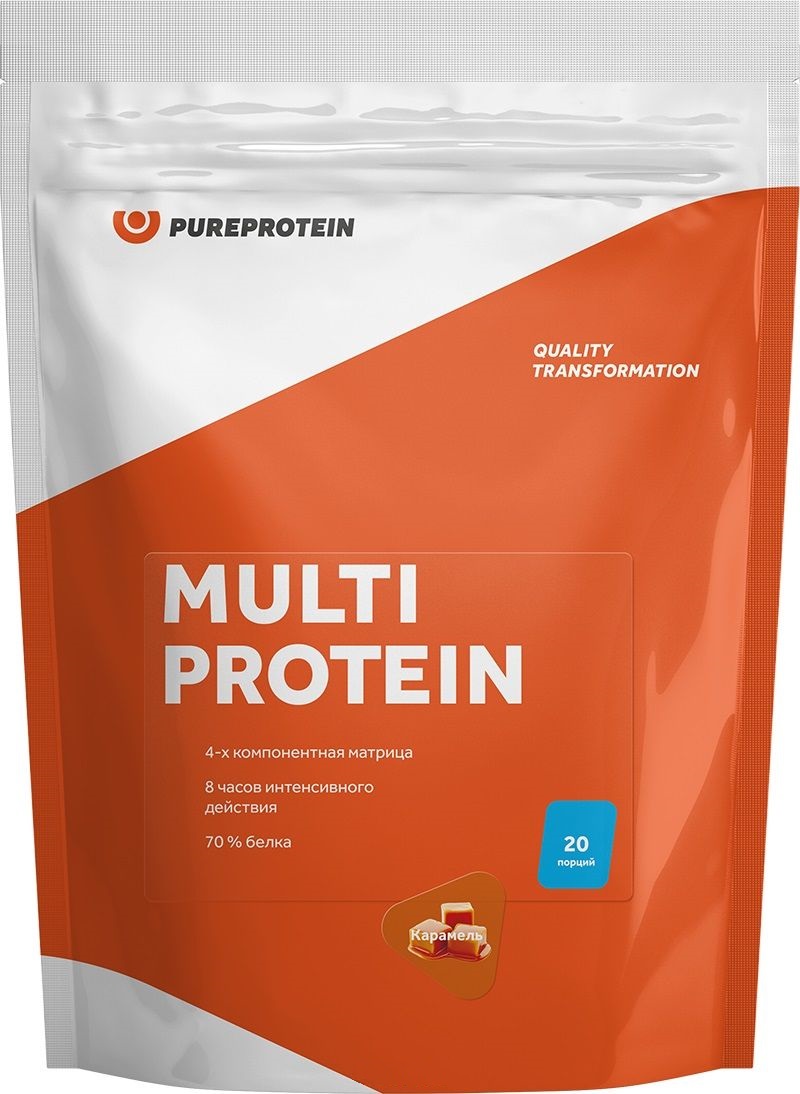 

Мультикомпонентный протеин, вкус «Сливочная карамель», 600 гр, PureProtein, годен до 28.02.2025