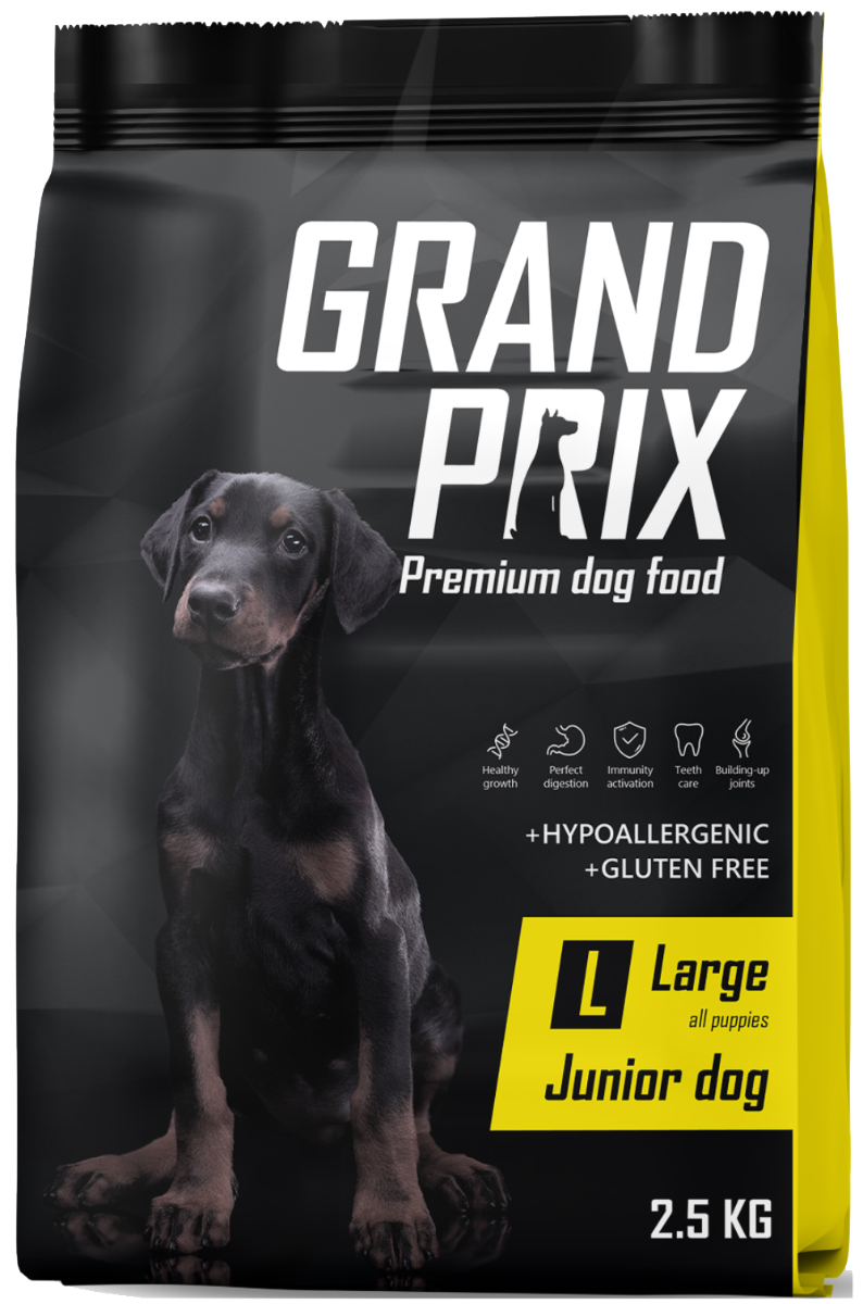 Сухой корм для щенков собак крупных пород GRAND PRIX Large Junior,  2.5 кг, GRAND PRIX