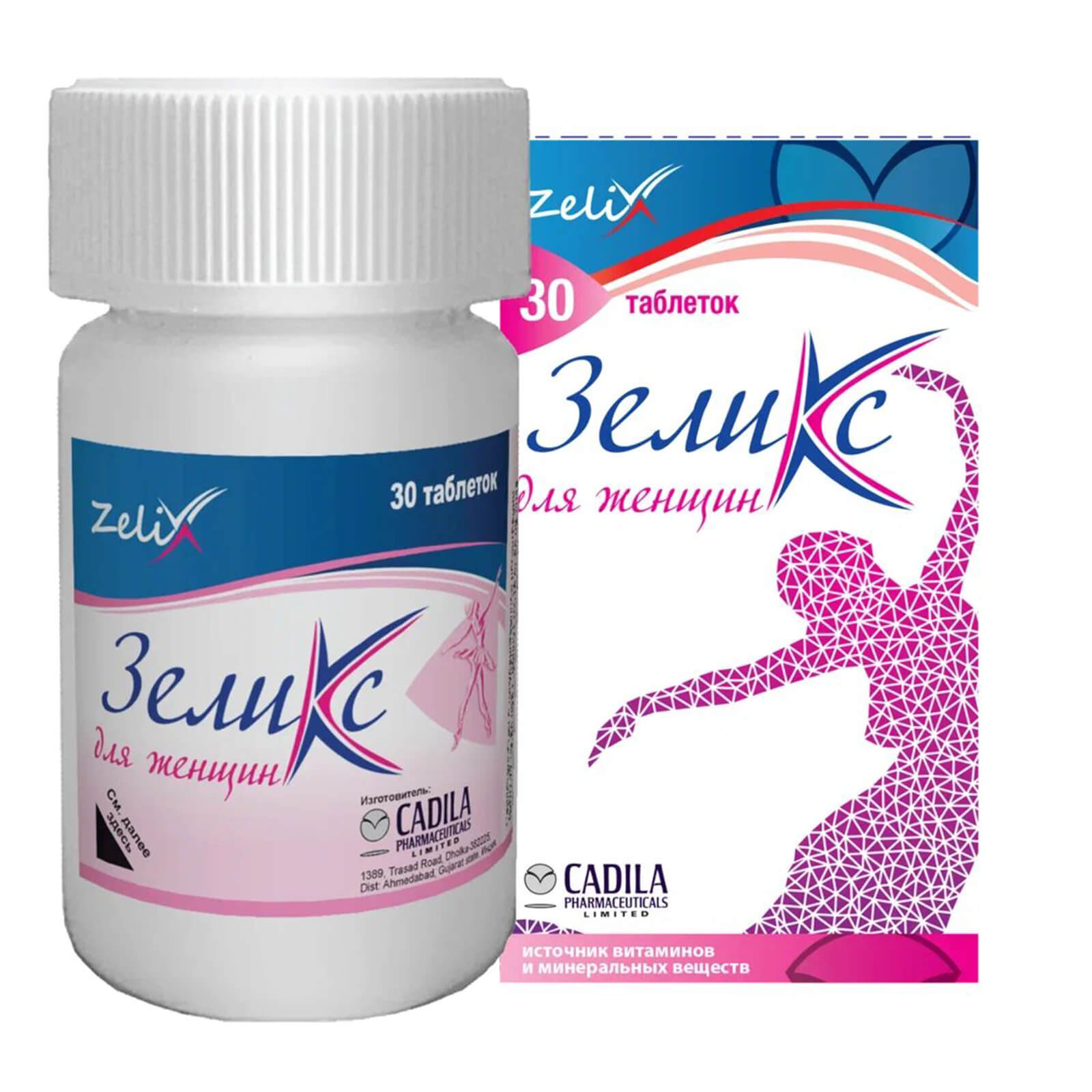 Зеликс для женщин, 30 таблеток, Cadila Pharmaceuticals Limited