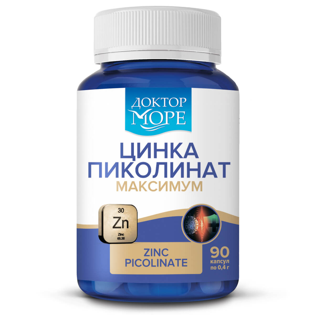 

Цинка пиколинат максимум, 25 мг, 90 капсул, Доктор Море