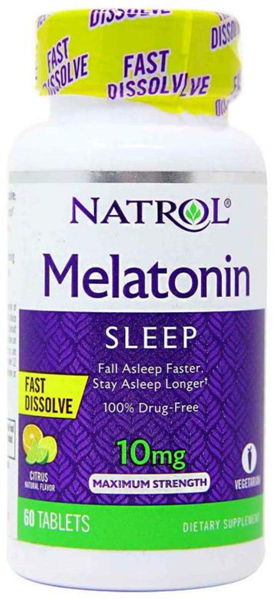 

Мелатонин, 10 мг, 60 быстрорастворимых таблеток, Natrol