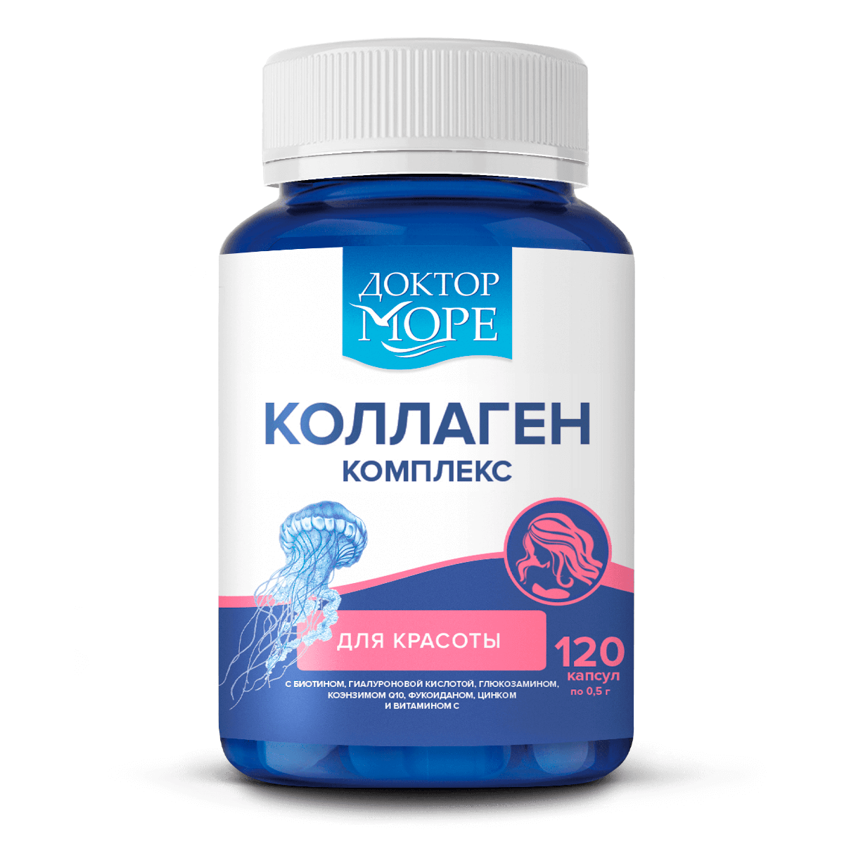 

Коллаген комплекс для красоты, 120 капсул, Доктор Море