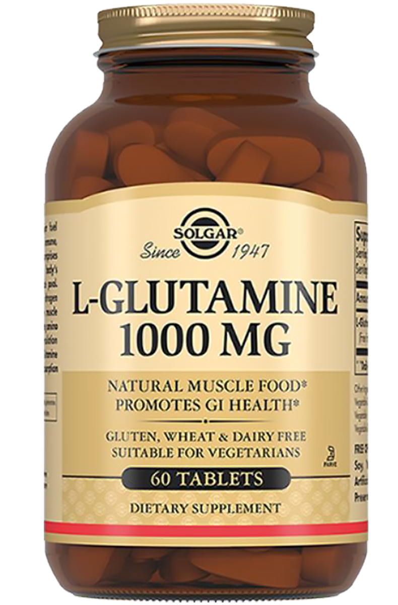 L-глутамин, 1000 мг, 60 таблеток, Solgar