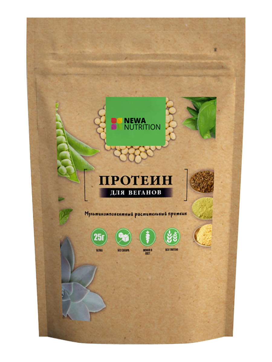 

Протеин для веганов , без вкуса, 350 г, Newa Nutrition