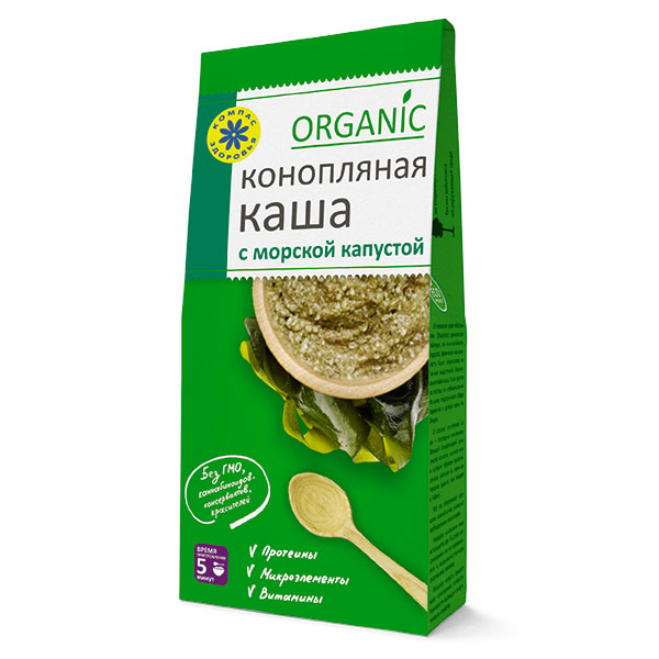 

Каша конопляная с морской капустой, 250 гр, Компас Здоровья