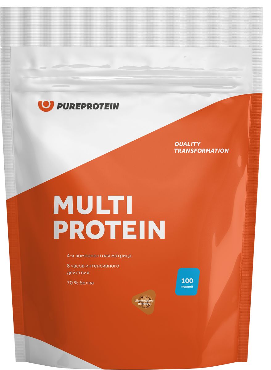 

Мультикомпонентный протеин, шоколадное печенье, 3 кг, PureProtein