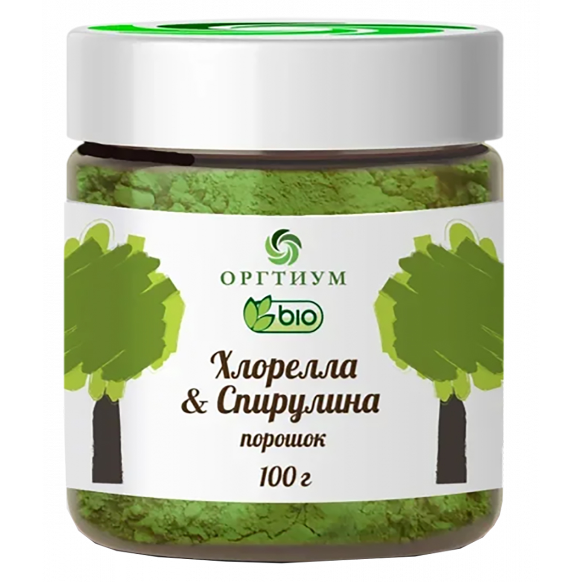 

Хлорелла Спирулина порошок, 100 г, Оргтиум