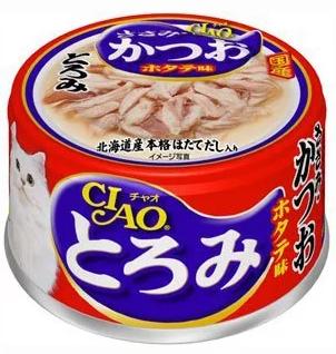 Гребешок с мраморной вырезкой японского тунца-бонито и парным филе курицы, 80 гр,  Japan Premium Pet - фото 1