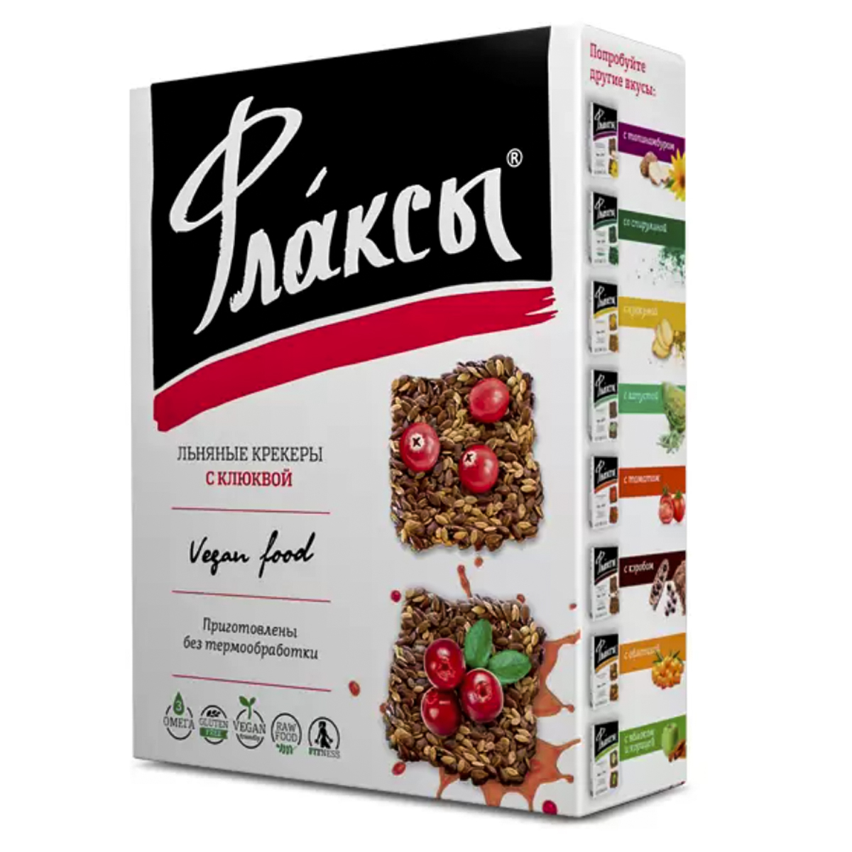 

Флаксы с клюквой, 150 гр, Компас Здоровья