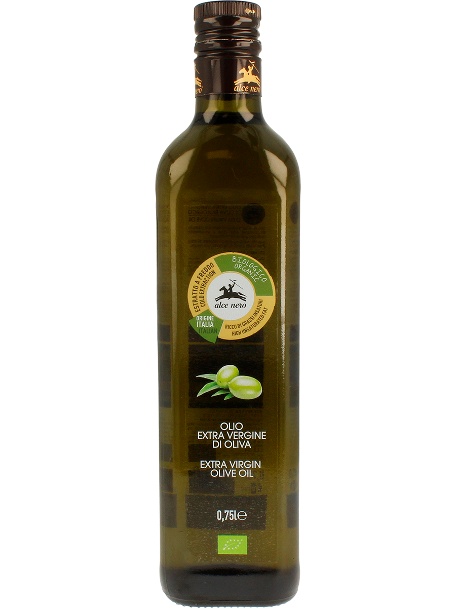 Масло Оливковое нерафинированное Extra Vergine di Oliva, стеклянная бутылка, 750 мл, Alce Nero