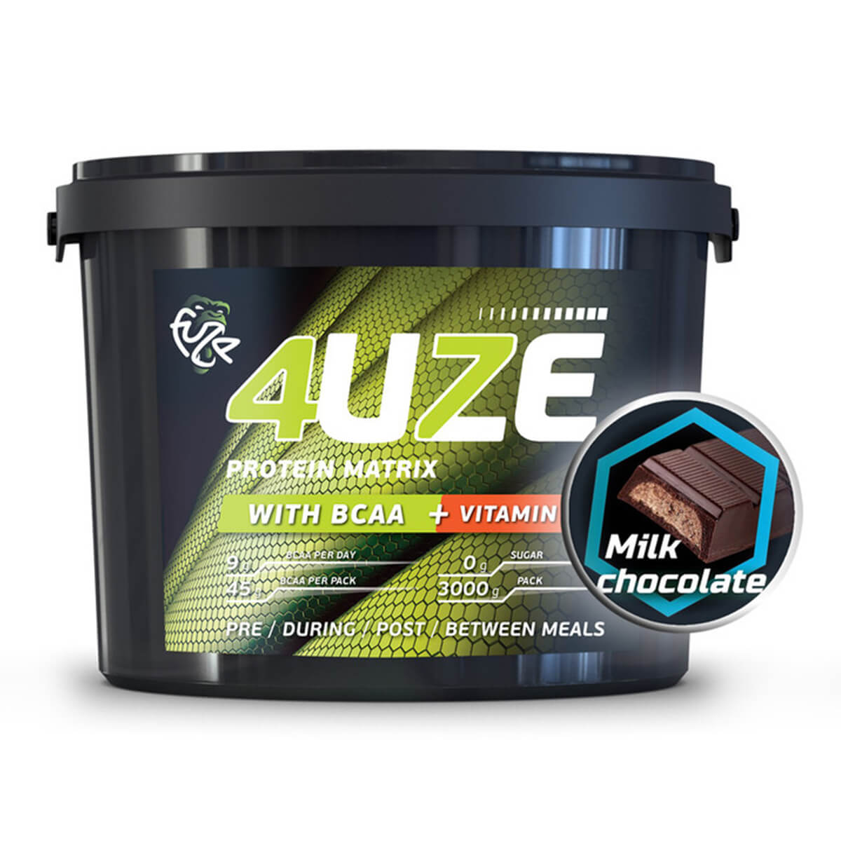 

Мультикомпонентный протеин Фьюз 47% + BCAA , вкус «Молочный шоколад», 3 кг, Fuze