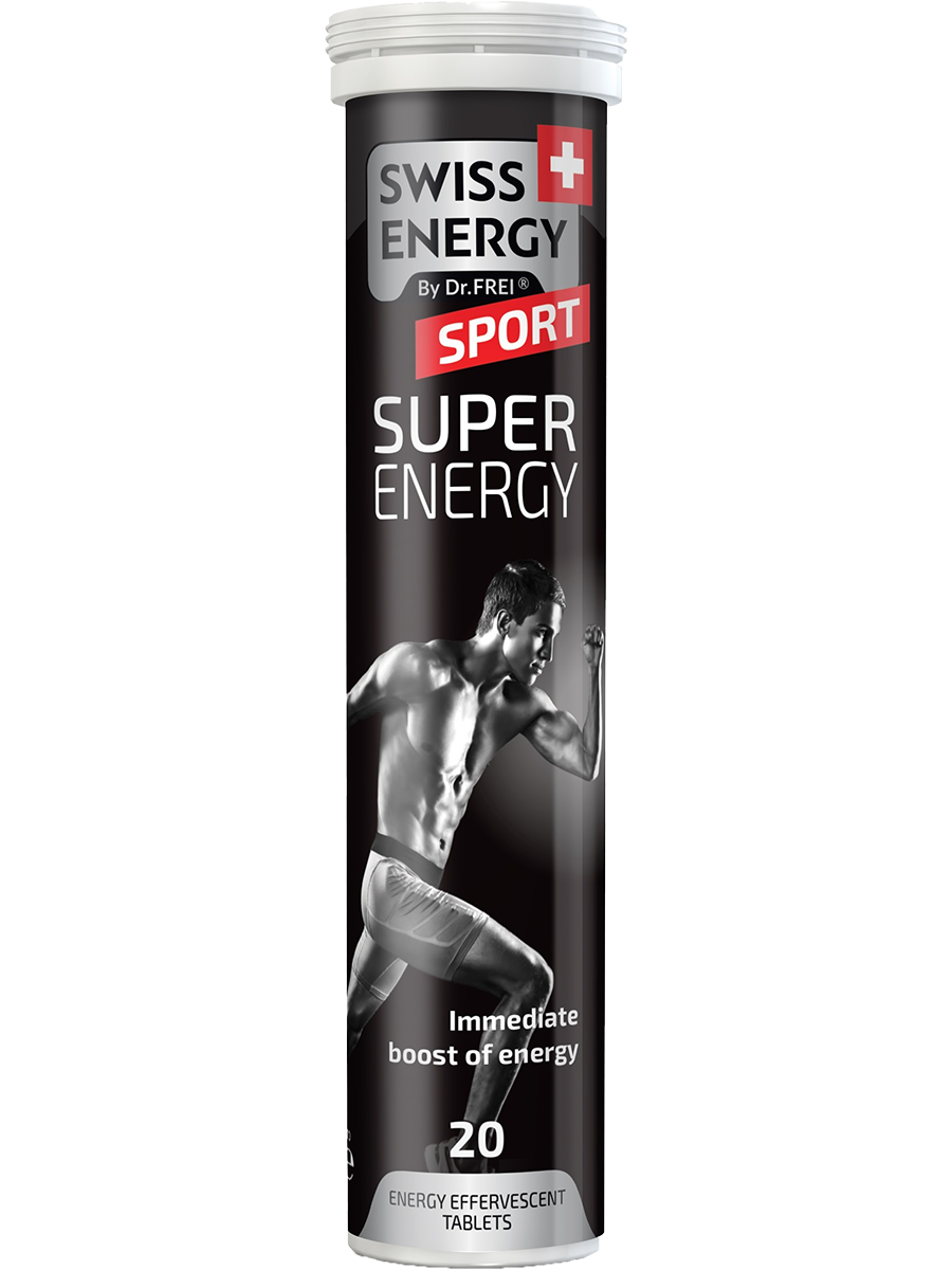 Супер энерджи спорт, 20 шипучих таблеток, Swiss Energy