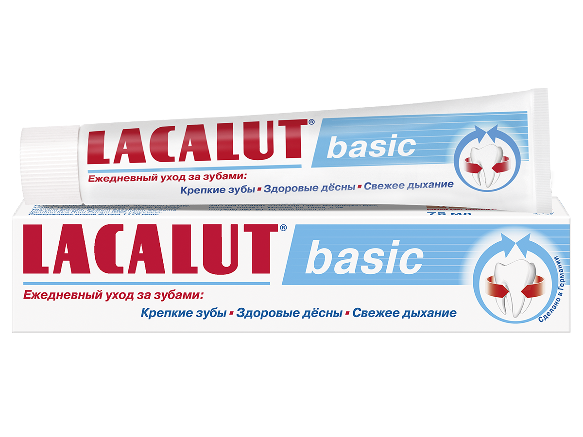 Зубная паста для комплексной защиты Basic, 75 мл, Lacalut