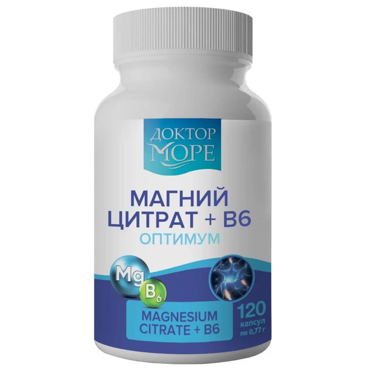 

Магний цитрат + В6 оптимум, 120 капсул, Доктор Море