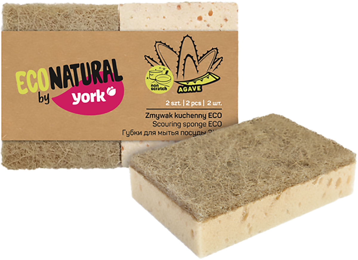

Губки для посуды, ЭКО Натурал, 2 шт, YORK