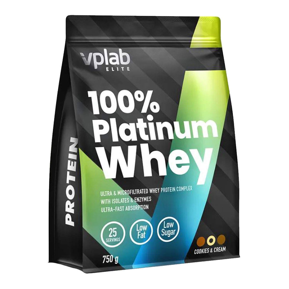 Сывороточный протеин 100% Platinum Whey, вкус «Печенье-крем», 750 гр, VPLab - фото 1