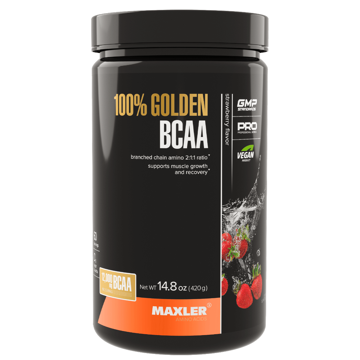 

100% Golden BCAA, вкус Клубника, 420 г, MAXLER