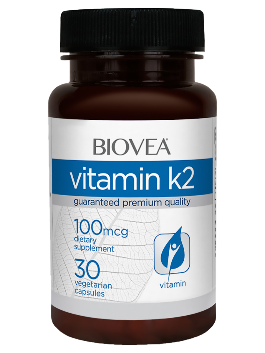 Vitamin K2,  100 mcg, 30 вег.капсул,  Biovea